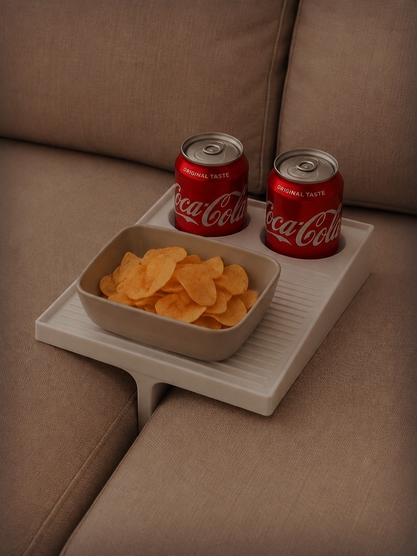 Couch-Tablett mit 2 Getränkehaltern