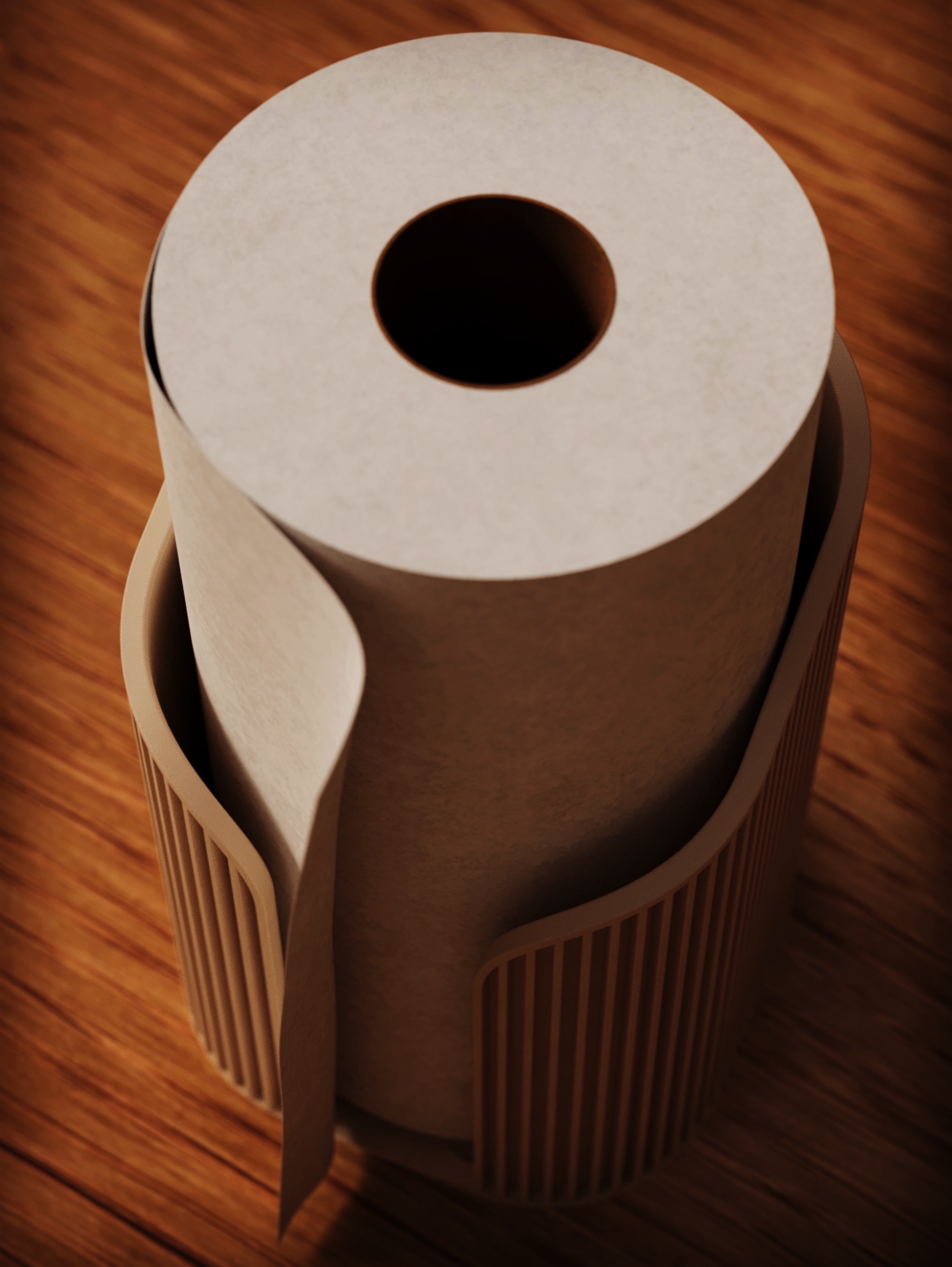 A 3D-printed paper towel holder Ansicht 3
